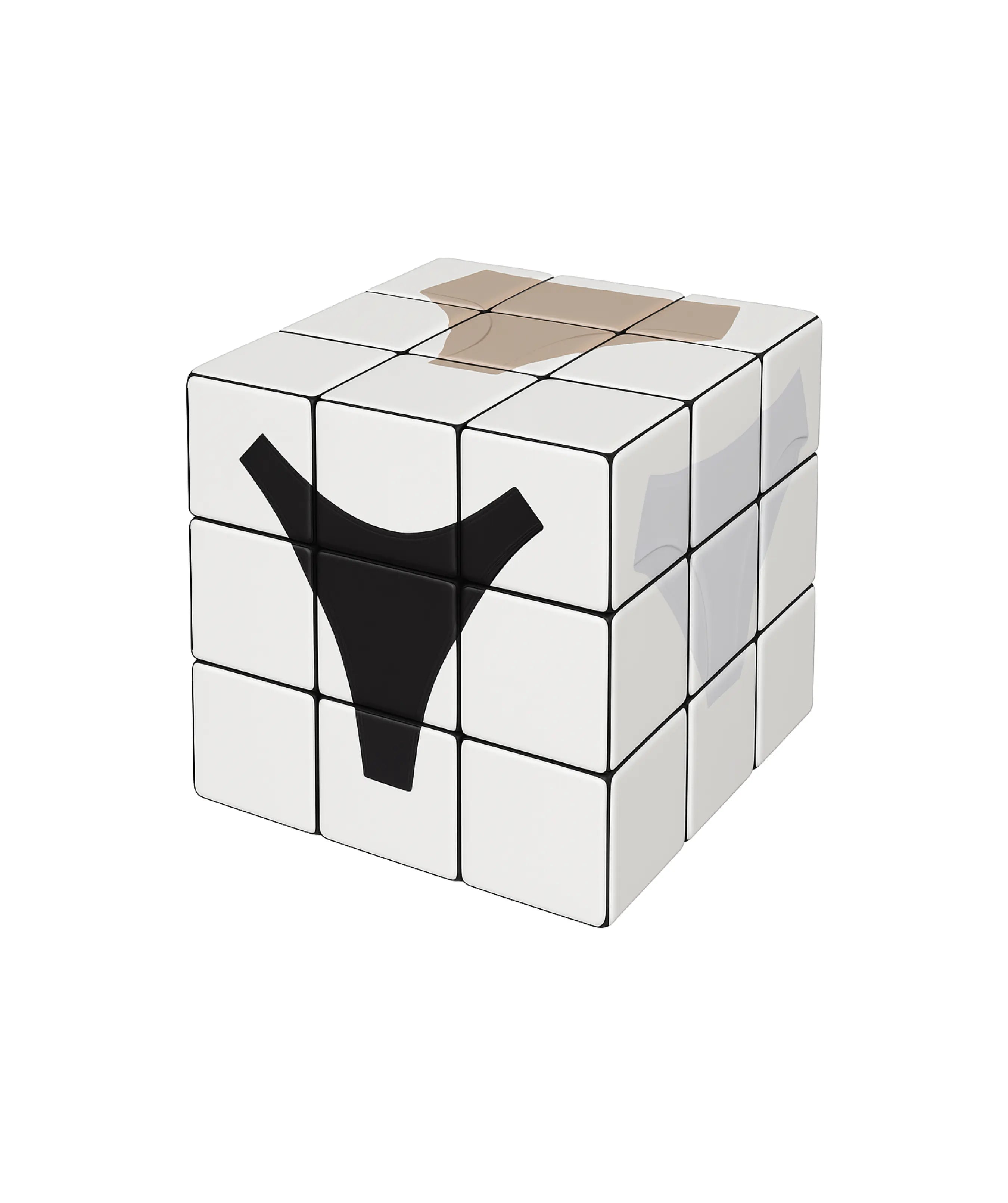 rubik's cube with different cuts of panties on the faces instead of colors
